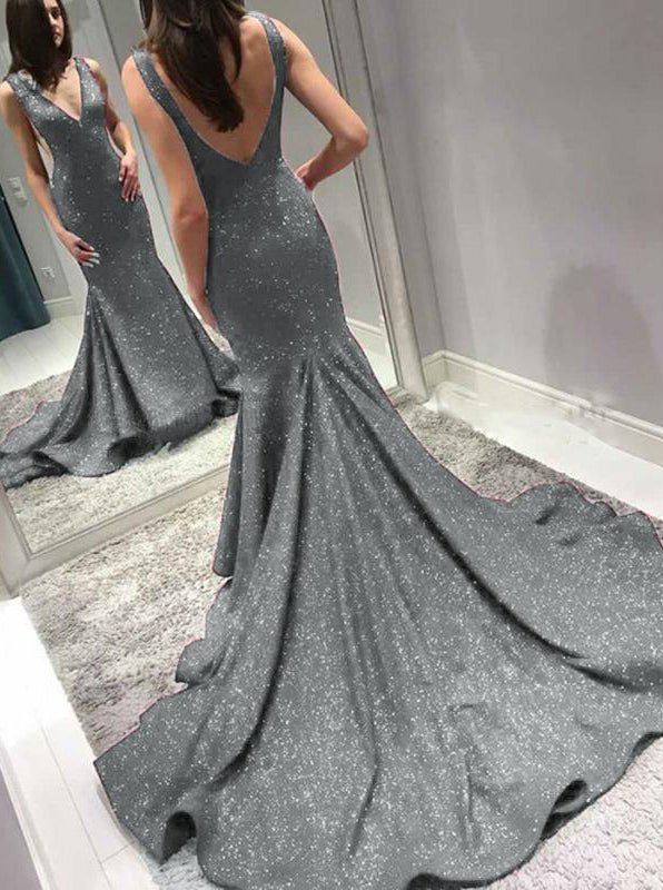 grey formal dresses